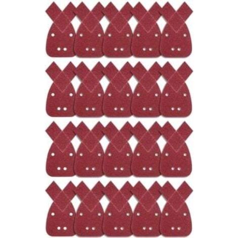 Feuilles Abrasives Triangles 40 Grain 20 Pièces - Papier Abrasif à Ponçage pour Dérouillage et Polissage Métal, Bois, Cuir (1/4)