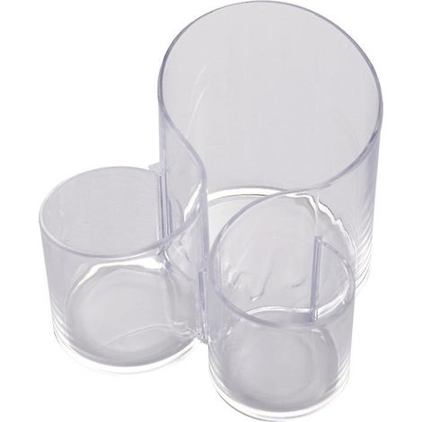Porte-pinceaux de maquillage et porte-accessoires de bureau transparent en forme de S (1/5)