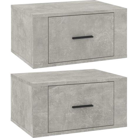 Maison Exclusive - Wand-Nachttische 2 Stk. Betongrau 50x36x25 cm (1/5)