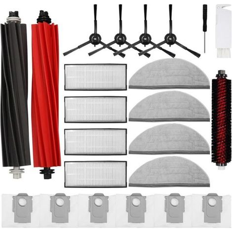 Pour Roborock S8 Pro Ultra Robot Aspirateur Brosse Latérale Principale Filtres HEPA Tampons en Tissu de Vadrouille Sacs à Poussière (1/4)