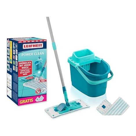 Leifheit PowerClean Moccio con secchio 6L acciaio