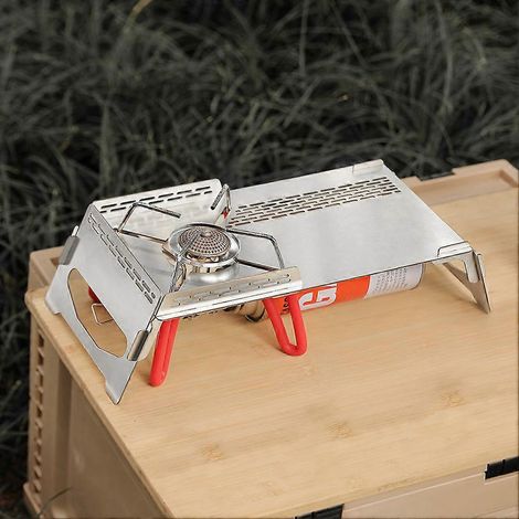 Support pour réchaud à bois d'extérieur, support de cuisine portable pour le camping, porte-pique-nique, équipement de barbecue, réchaud de table de survie pour le camping (1/5)