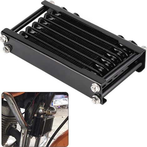 Radiateur de refroidissement d'huile moteur universel noir pour moto cross, ATV et quad 50‑300CC