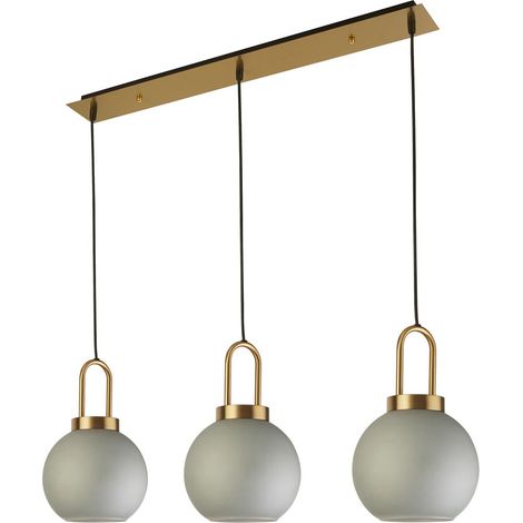 Ciondolo a barra Snowdrop 3Lt - Metallo ottone e vetro acido (1/5)