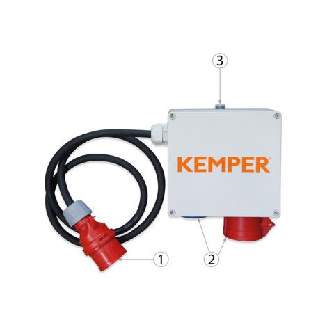 Set Marcha-Paro Alimentador de Corriente con Enchufe CEE 16 A KEMPER                 Enchufe CEE 16 A - Ø Válvula de Cierre 160 mm
