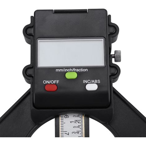 Jauge de profondeur numérique 0-80 mm en acier et ABS avec affichage digital, pieds magnétiques autoportants pour mesure de hauteur et alésage (1/5)