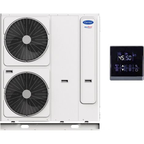 Bomba de calor aire/agua monofásica Aquasnap con booster eléctrico Carrier 12 kW (1/2)