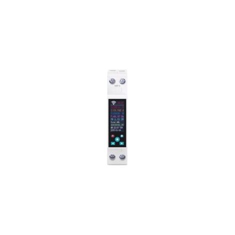 Interruptor para contador de electricidad WiFi para montaje en carril DIN, 1P+N/ 150A/ 230VAC, conector WiFi, interruptor temporizador para contador de energía inteligente, compatible con Alexa, conta