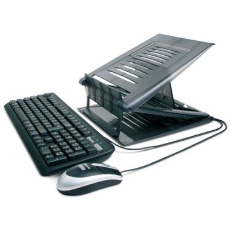 Hamlet XTMS100KM Tiramisù Notebook stand with keyboard and mouse Negro (1/2)