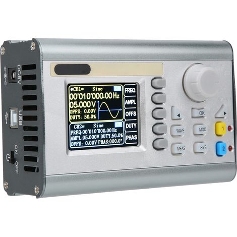Générateur de signaux à deux canaux JDS2900-60M (fonction/forme d'onde arbitraire), source de signaux d'impulsions DDS, alimentation 100-240 V CA, prise standard européenne (1/5)