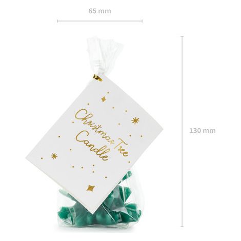 Candela per albero di Natale, 10 cm, verde scuro (1/5)