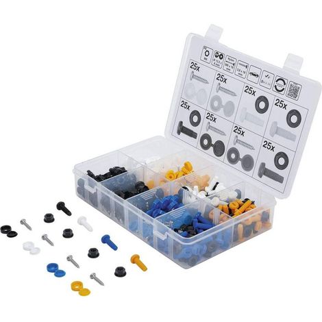 Assortiment de Vis, Écrous et Capuchons 400 pcs - Fixation Complète et Polyvalente, Acier, Pro - D-Work
