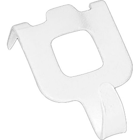 Cuelga cuadros metálico con fijación mediante puntas, blanco, 8 uds