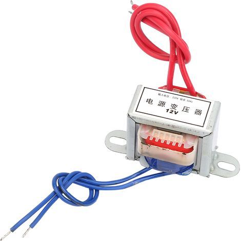 Transformateur de Puissance 2W, Entrée 220V 50Hz, Sortie AC 12V/24V, Monophasé (12V) (1/5)