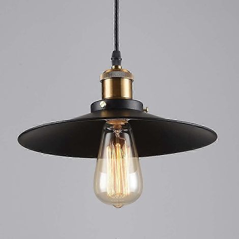 Suspension industrielle vintage Edison, plafonnier rétro, lustre d'intérieur décoratif, douille E27, suspension élégante en métal (ampoule non incluse). (1/5)