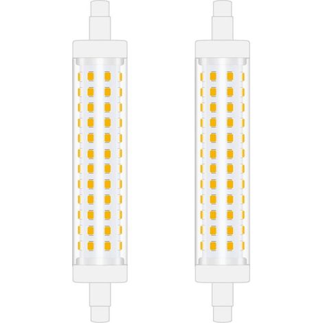 118mm R7S Ampoule LED 10W Blanc naturel 4000K linéaire projecteur à double extrémités remplacement de l’ampoule halogène 100W parfait pour chambre, salle de bain Non-Dimmable 2pcs