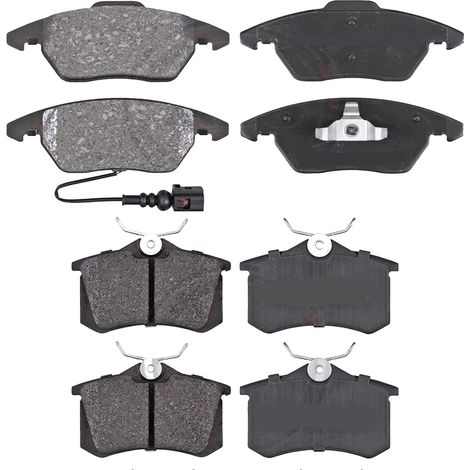 KIT PASTIGLIE FRENO ANTERIORI E POSTERIORI compatibile con VW TOUAREG (CR7) / PASTIGLIE FRENANTI AUTO OEM P 85 170  P 85 165,P 85 154  P 85 161 / SOSTITUZIONE DIRETTA / BASSA POLVERE / SILENZIOSO