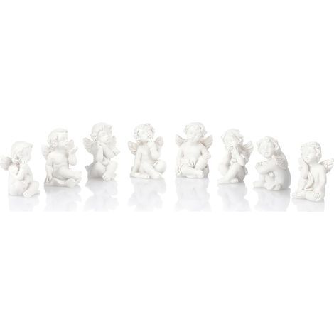 Angel Figurines, Table Decorations, White Resin, 3x2cm, Baptism, Christmas (1/3)