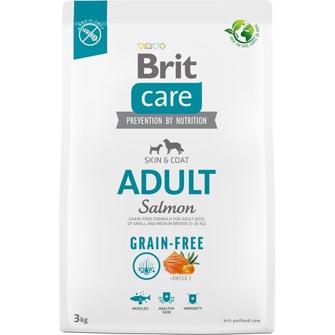 Brit Care - Pienso para perros adultos sin cereales con salmón (3 kg) (1/2)