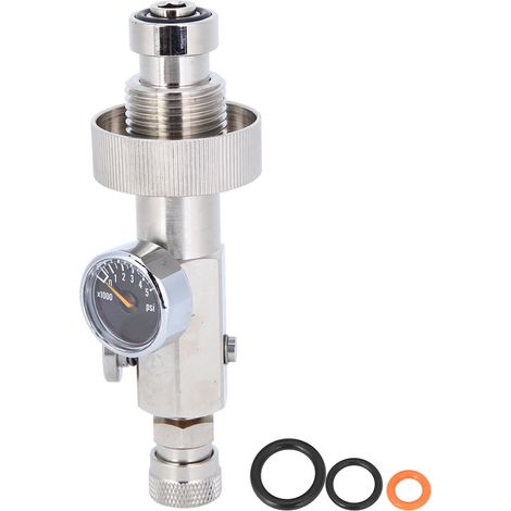 Adaptateur de valve de gonflage haute pression pour bouteille d'oxygène de plongée hexagonale en acier inoxydable (1/5)