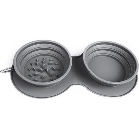 Gamelle Chien Pliable Silicone, Gamelle Pliable Chien, Gamelle Chien Voyage Pliable, Bol de Voyage Chien, Gamelle Pliable pour Chat, Gamelle Voyage pour la Randonnée, Camping (1/5)