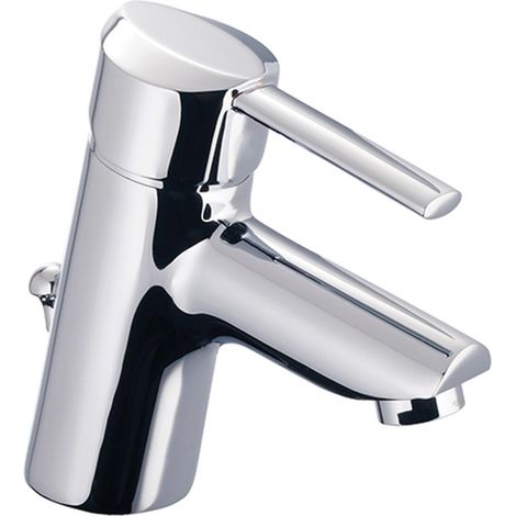 Robinet vasque mitigeur design de lavabo bec fixe en laiton chrome (1/4)