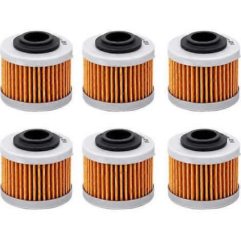 Filtro de aceite compatible para motocicletas Aprilia 125 200 Scarabeo Light Net ie 2009 2010 2011 2012 2013 2014 2015 (6 unidades) (1/5)