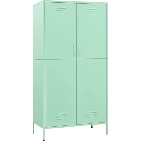 vidaXL Armadio Menta 90x50x180 cm in Acciaio