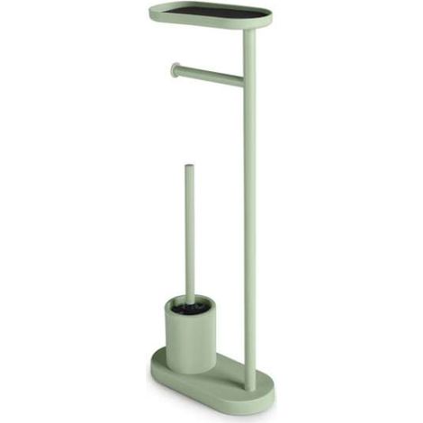 Gedy Piantana Porta Rotolo e Scopino Bagno Verde Chiaro Opaco 68 cm