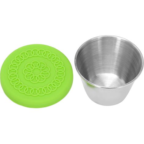 Flacon à huile essentielle en acier inoxydable 70ml, couvercle silicone vert pour institut de beauté (1/5)