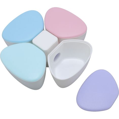 Distributeur de lait infantile portable à 4 compartiments de 180 ml, contenant anti-fuite avec fermeture hermétique, idéal pour les collations et le lait en poudre. Coloris. (1/5)