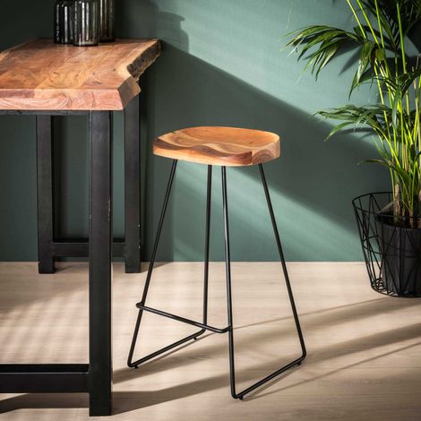 Tabouret de bar Rayan - acacia (1/3)