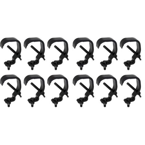 Lot de 12 pinces de fixation robustes en alliage pour éclairage de scène, projecteurs PAR, projecteurs à tête mobile. (1/5)