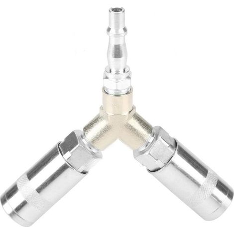 Raccord Pneumatique 3 Voies En Forme De Y - Filetage 1/4 Pouces - Pour Raccordement Entre Appareils Pneumatiques Et Tuyaux À Air - Lot De 1 (1/5)