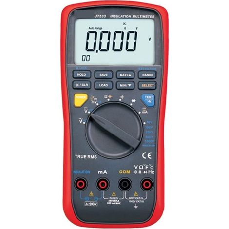 Testeur De Résistance D'isolement True RMS UT533 Multimètre Numérique Plage Automatique Ohmmètre AC DC Voltmètre Test De Capacité (1/5)