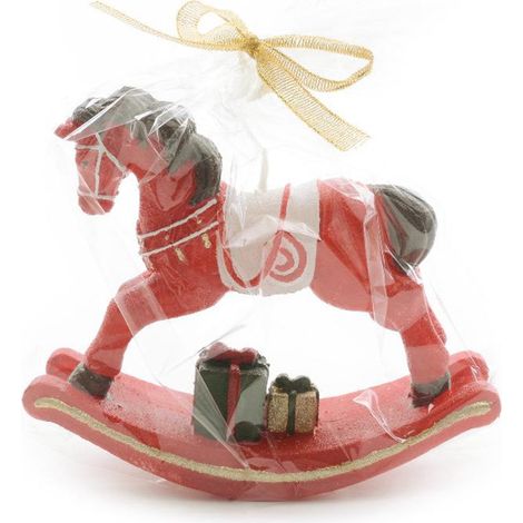 Candela decorativa cavallino in cera per decorazioni natalizie (1/3)