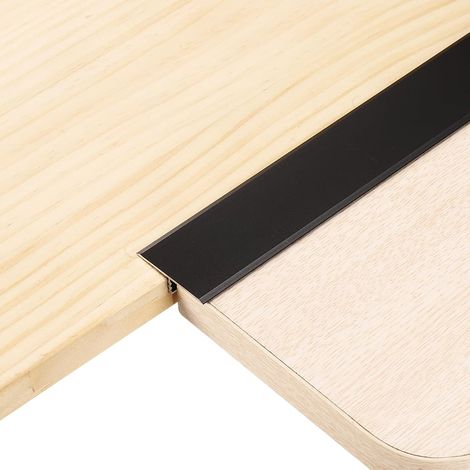 2.9ft x 1.3" Profilé De Transition En T Pour Sol, Bande D'Étanchéité En Alliage D'Aluminium Pour Vinyle Pour Joints Entre Lames De Parquet Carrelage Et Sols, Noir (1/5)