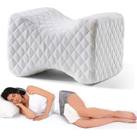 Oreiller pour les jambes en mousse à mémoire de forme - JASENX - Rectangulaire - Blanc - 25 x 20 x 16 cm (1/4)