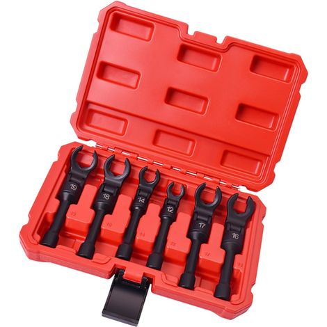 6-teiliges Steckschlüssel-Set mit verstellbarem Kopf, 12–19 mm, Steckschlüssel-Set mit 3/8-Zoll-Antrieb, Auto-Reparatur-Werkzeuge (1/5)