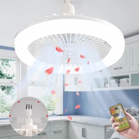 plafonnier ventilateur-avec LED Lampe Integree et Telecommande Petites Ventilateur Plafond Silencieux Avec Lumiere et Telecommande (1/5)