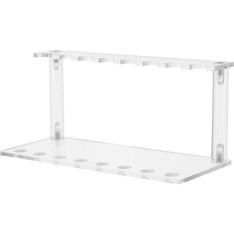 Porte-stylo et support de rangement en acrylique transparent, porte-pinceaux multifonctionnel, dimensions : 10,5 x 4,5 x 4,5 pouces. (1/5)