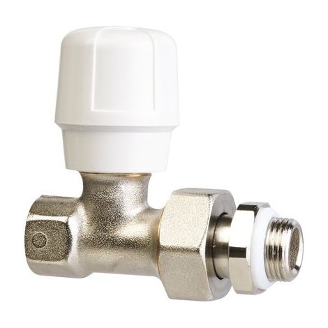 Robinet manuel pour radiateur eau chaude, droit 3/8'' (12/17)