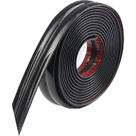 10 Fuß flexible Zierleiste, abziehbare und aufklebbare Deckenleiste, Eckschutz, Wandleiste, selbstklebende Dichtungsleiste für Schlafzimmer, Küche (schwarz) (1/4)