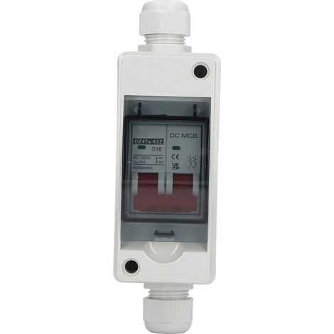 Disjoncteur DC étanche IP65 interrupteur-sectionneur solaire 2P 1000V 16A pour système photovoltaïque (1/5)