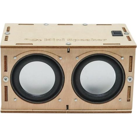 Speaker Science Experiment Amplificateur de Son Électronique Construit Votre Propre Boîtier en Bois Portable Bluetooth Speaker Sound (1/5)
