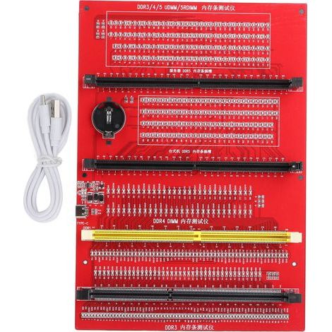 4-in-1 RAM-Speicherdiagnosegerät, DDR3-, DDR4-, DDR5UDMM- und DDR5RDIMM-Testkarte mit Beleuchtung (1/5)