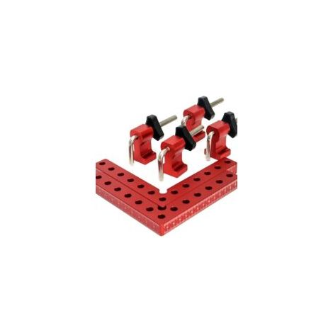 morsetti quadrati, morsetto ad angolo retto con posizionamento a 90°, utensile di serraggio ad angolo retto in alluminio da 14 x 14 cm per la lavorazione del legno, per cornici, scatole e cassetti - C