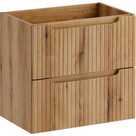 Mueble bajo lavabo de 60 cm con 2 cajones, modelo Riva, de madera (1/5)