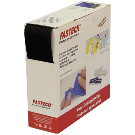 FASTECH® B50-STD-H-999910 Klettband zum Aufnähen Haftteil (L x B) 10 m x 50 mm Schwarz 10 m (1/2)