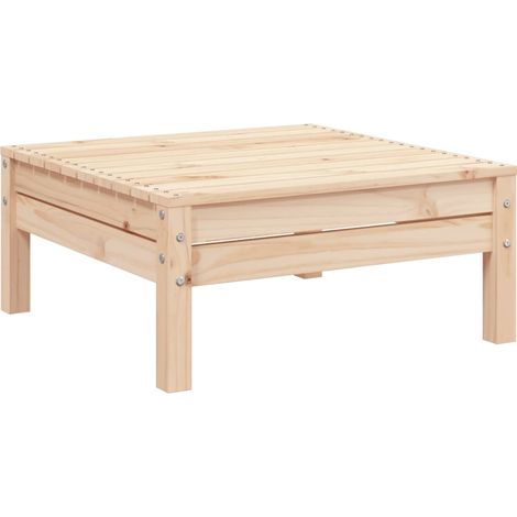 Vidaxl – Repose-pied de jardin en bois de pin massif – Dimensions 63,5 x 63,5 x 28,5 cm – Capacité 110 kg – Conception à lattes pour drainage - vidaXL155533